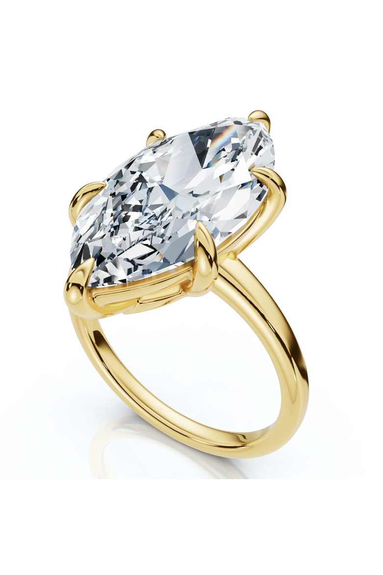 Certified 5Ct Kelly Marquise Solitaire Engagement Ring 14k Gold or Pt Lab Grown, Main, color, 14k Yellow Gold