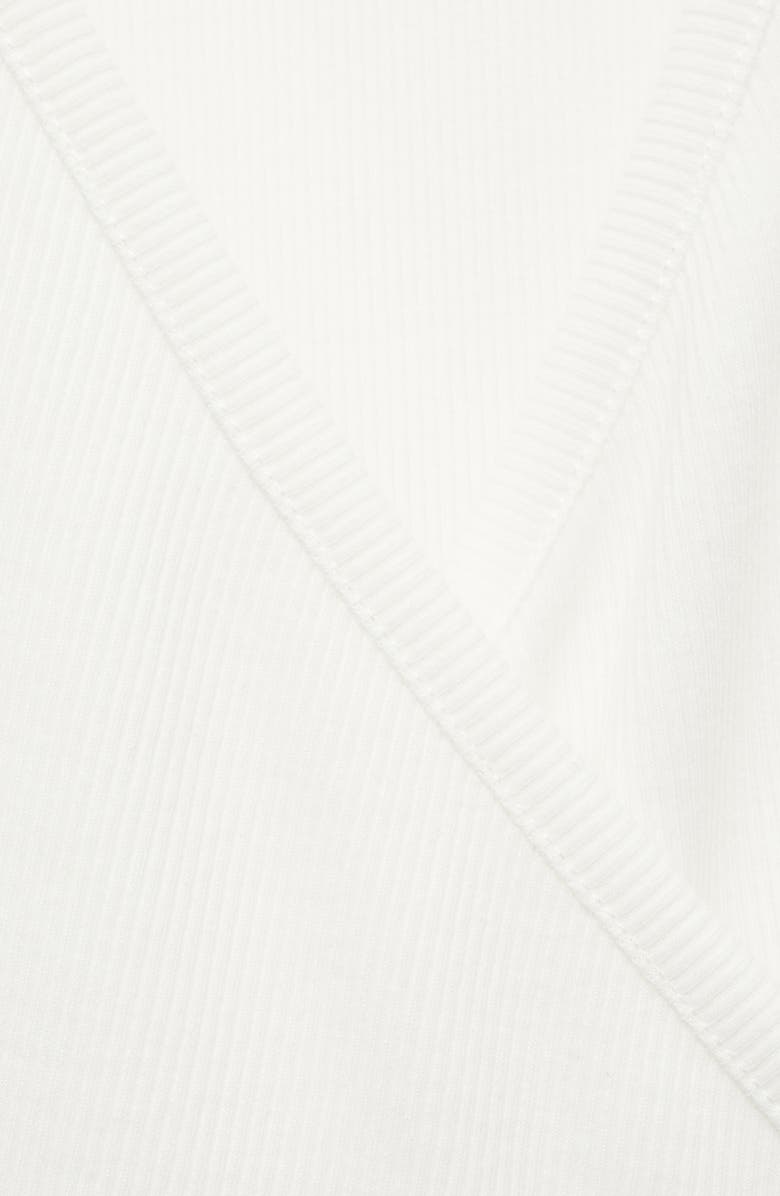 MANGO Wrap Rib Cardigan, Alternate, color, Ivory White