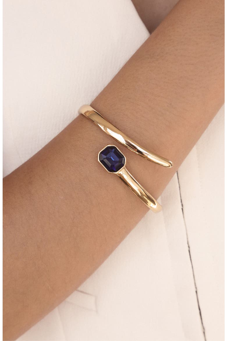 Deco Crystal Hinge Bracelet, Alternate, color, SAPPHIRE