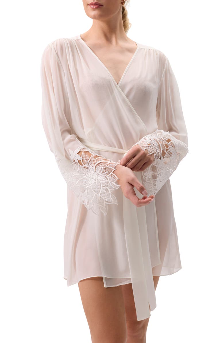 Rya Collection Delight Lace Cover-Up Robe, Main, color, Ivory