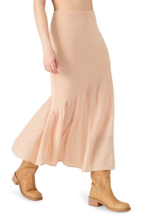 Steve Madden Aneira Asymmetric Knit Maxi Skirt In Neutral