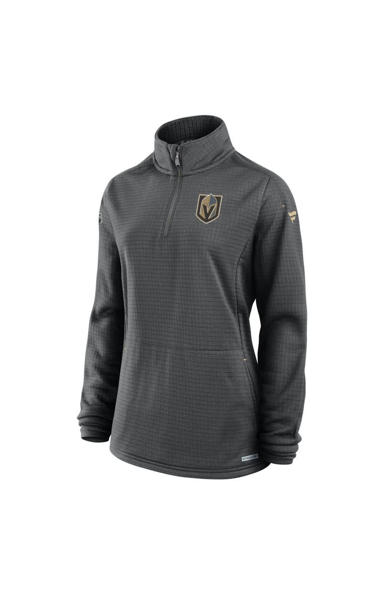 FANATICS Women's Fanatics  Gray Vegas Golden Knights Authentic Pro Rink Lightweight Quarter-Zip Pullover Top, Alternate, color, Gray