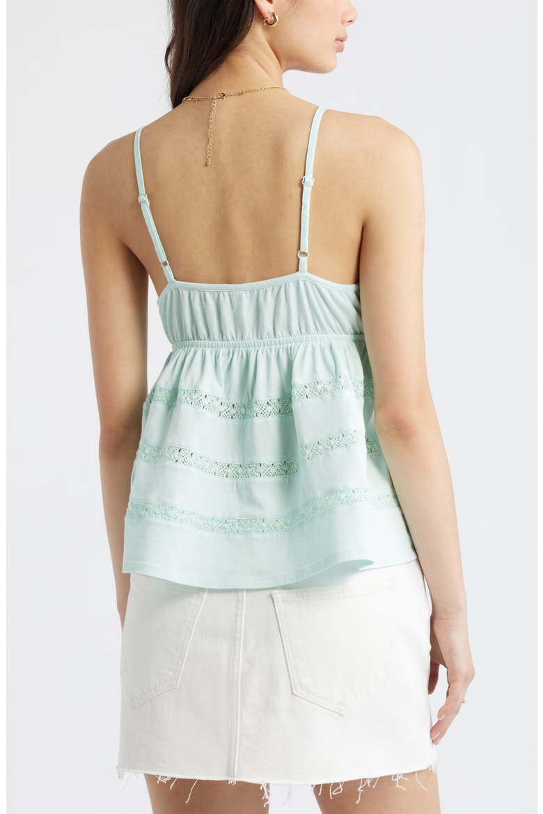 Inset Lace Babydoll Cami, Alternate, color, GREEN JOYFUL