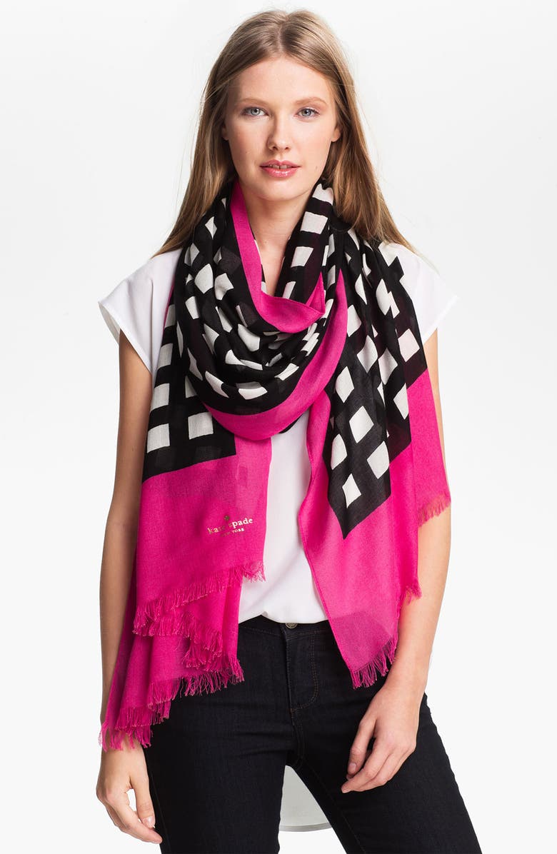 Kate Spade New York 'pop art' scarf, Main, color, 