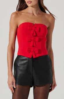ASTR the Label Strapless Bow Top