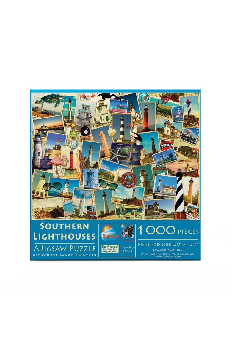 Sunsout Southern Lighthouses 1000 piece Jigsaw Puzzle for Adults, Alternate, color, Multicolor