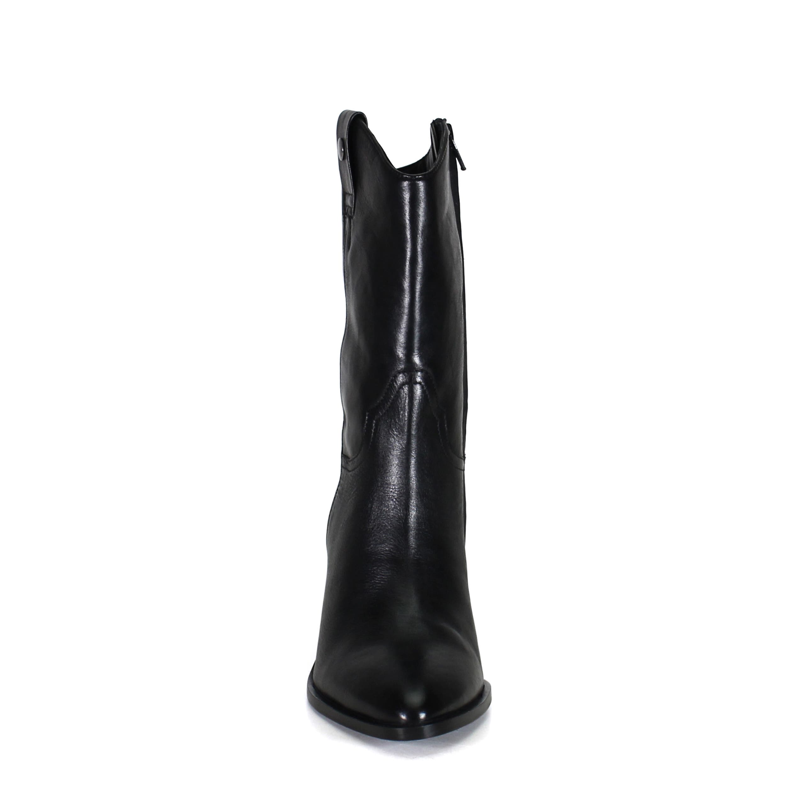 Diba True GLAM GIRL Leather Western Mid-Calf Boot, Alternate, color, Black