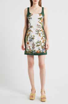 Nature Sand Print Linen Minidress