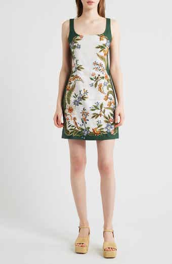Nature Sand Print Linen Minidress