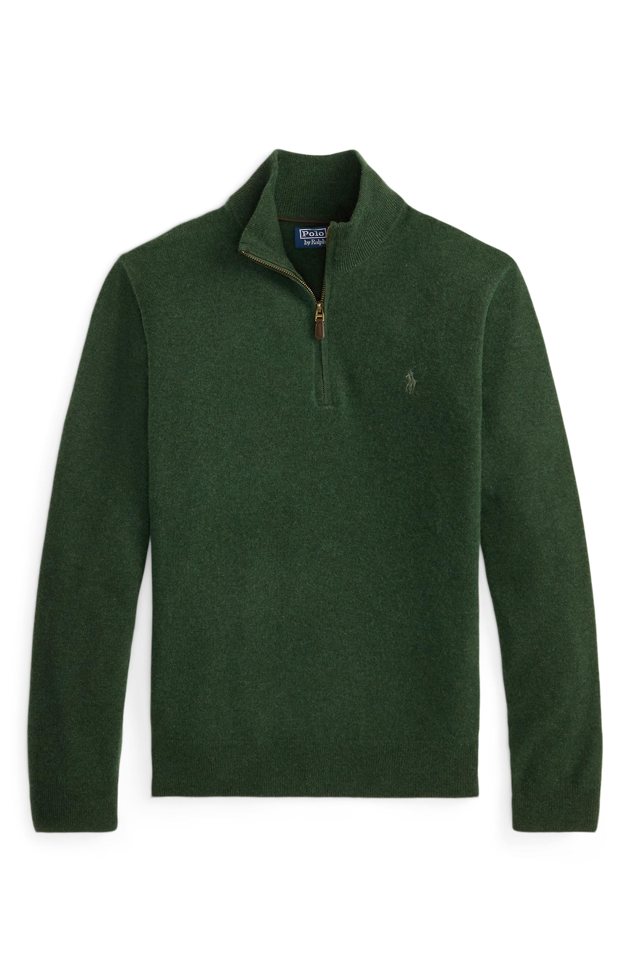 Polo Ralph Lauren Regular Fit Wool Quarter Zip Sweater (Men