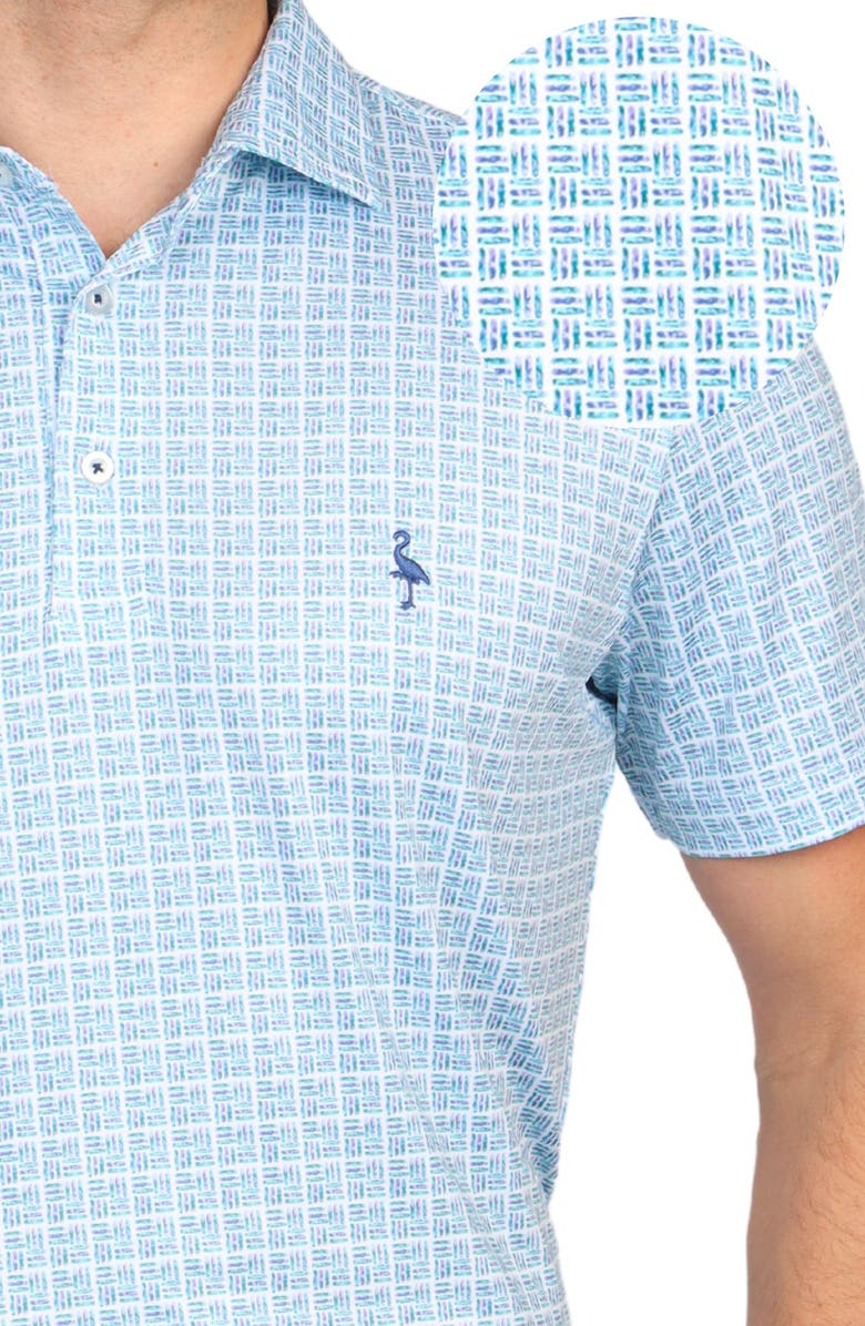 TailorByrd Triple Grid Performance Polo, Alternate, color, Seafoam