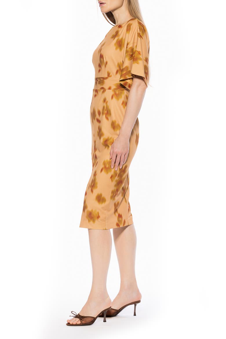 Mila V-Back Dress, Alternate, color, YELLOW MULTI