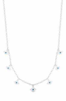 Sterling Silver Eye Charm Necklace