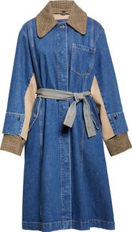 3.1 Phillip Lim Mixed Media Trench Coat