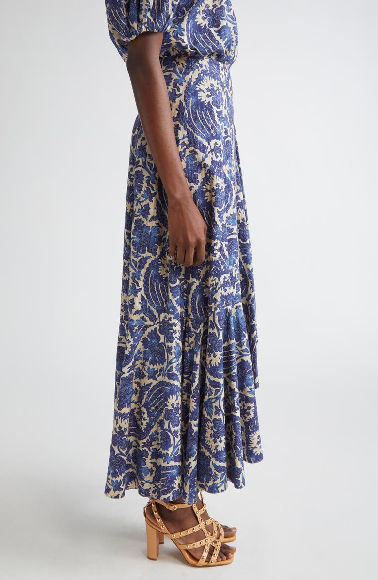 Ulla Johnson Sabina Cascasde Ruffle Cotton Blend Skirt, Alternate, color,