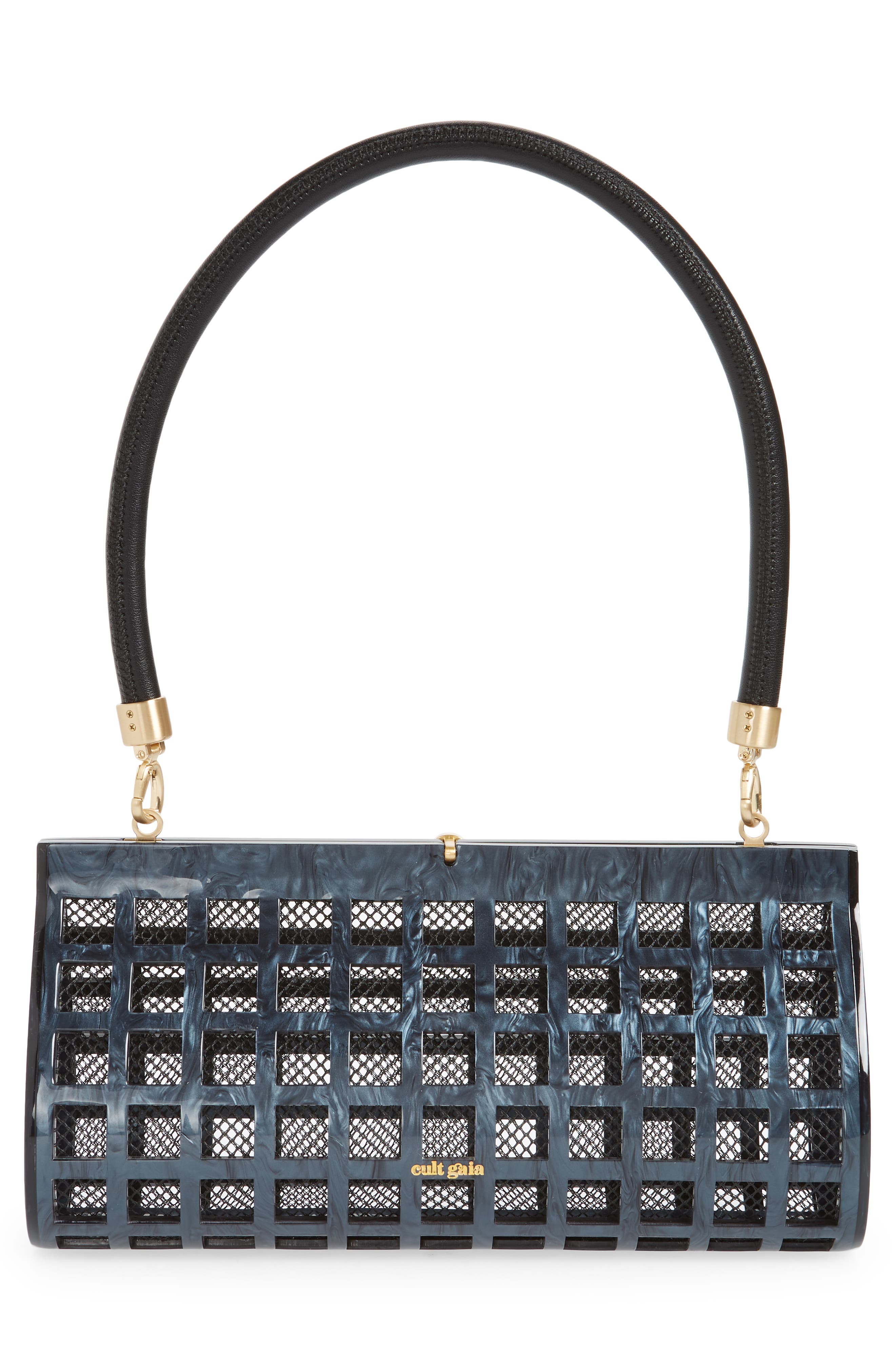 Cult Gaia Alana Grid & Mesh Handbag, Alternate, color, 