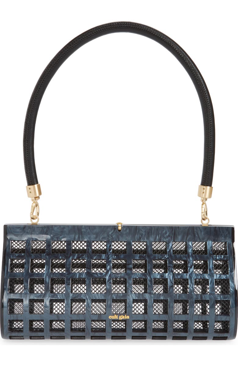 Cult Gaia Alana Grid & Mesh Handbag, Alternate, color,