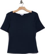 DR2 by Daniel Rainn Boat Neck Knit T-Shirt