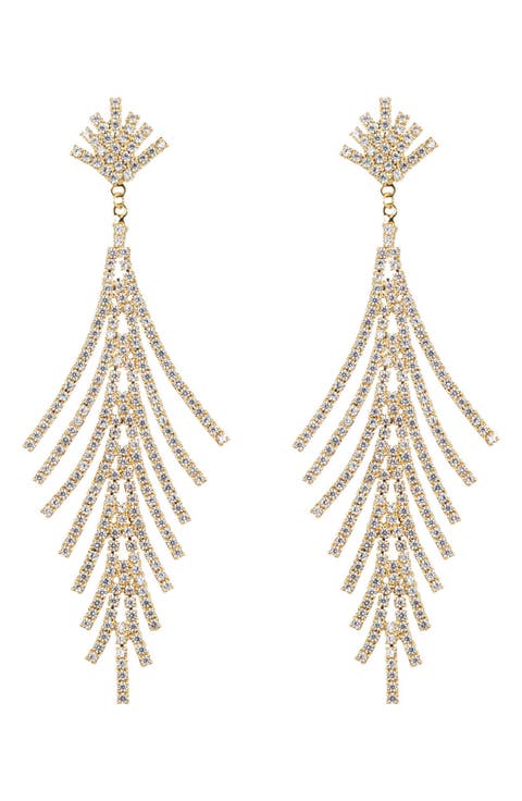 Cynthia CZ Fringe Drop Earrings