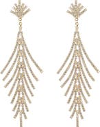 EYE CANDY LOS ANGELES Cynthia CZ Fringe Drop Earrings