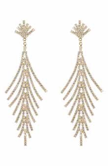 EYE CANDY LOS ANGELES Cynthia CZ Fringe Drop Earrings