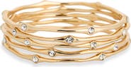 NATASHA 5-Pack Crystal Bangle Bracelet Set