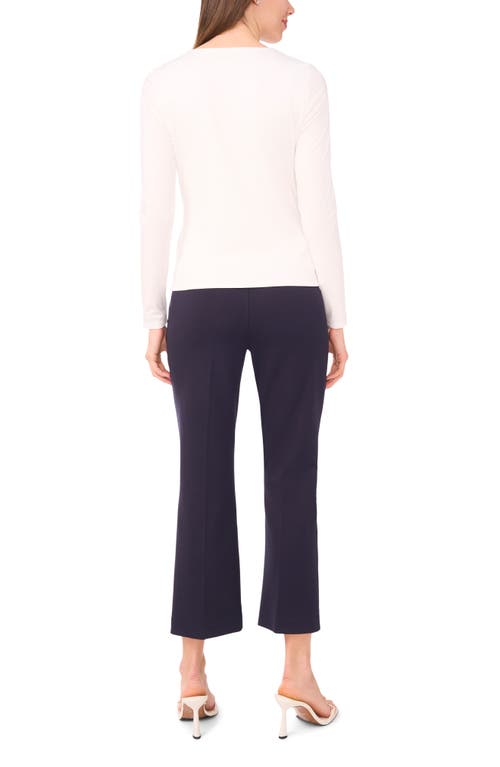 Halogen ® Long Sleeve Wrap Top In White