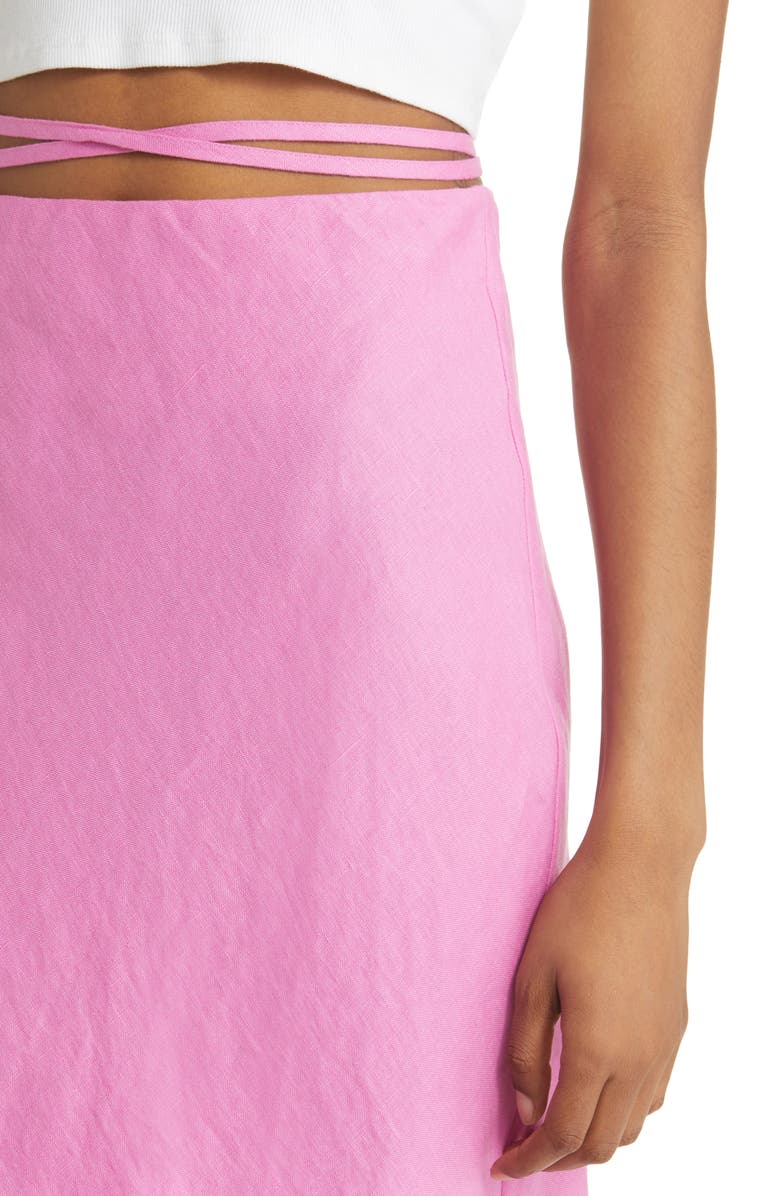 & Other Stories Drawstring Linen Skirt, Alternate, color,