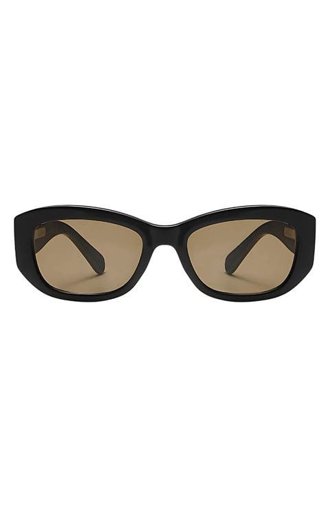 Simone 55mm Polarized Geometric Sunglasses