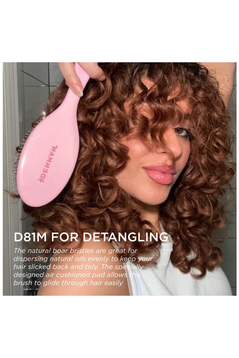 D81M Medium Style & Shine Nylon & Natural Boar Bristle Finishing Brush, Alternate, color, PINK CRUSH