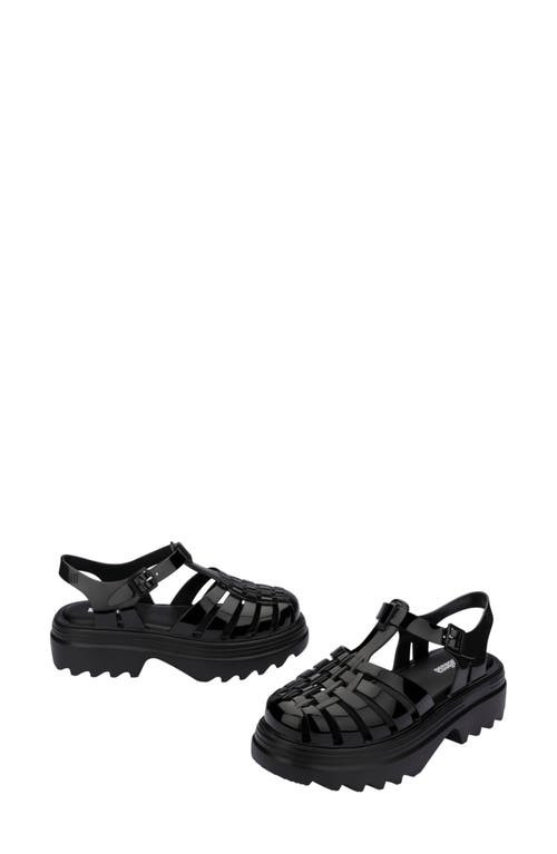 Melissa Possession Ii Fisherman-inspired Platform Sandals Women In Black