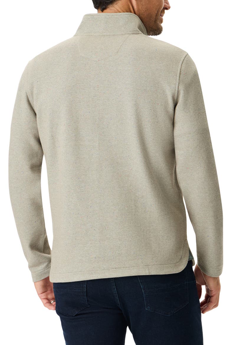 Draycott Quarter Zip Cotton Sweater, Alternate, color, SAGE