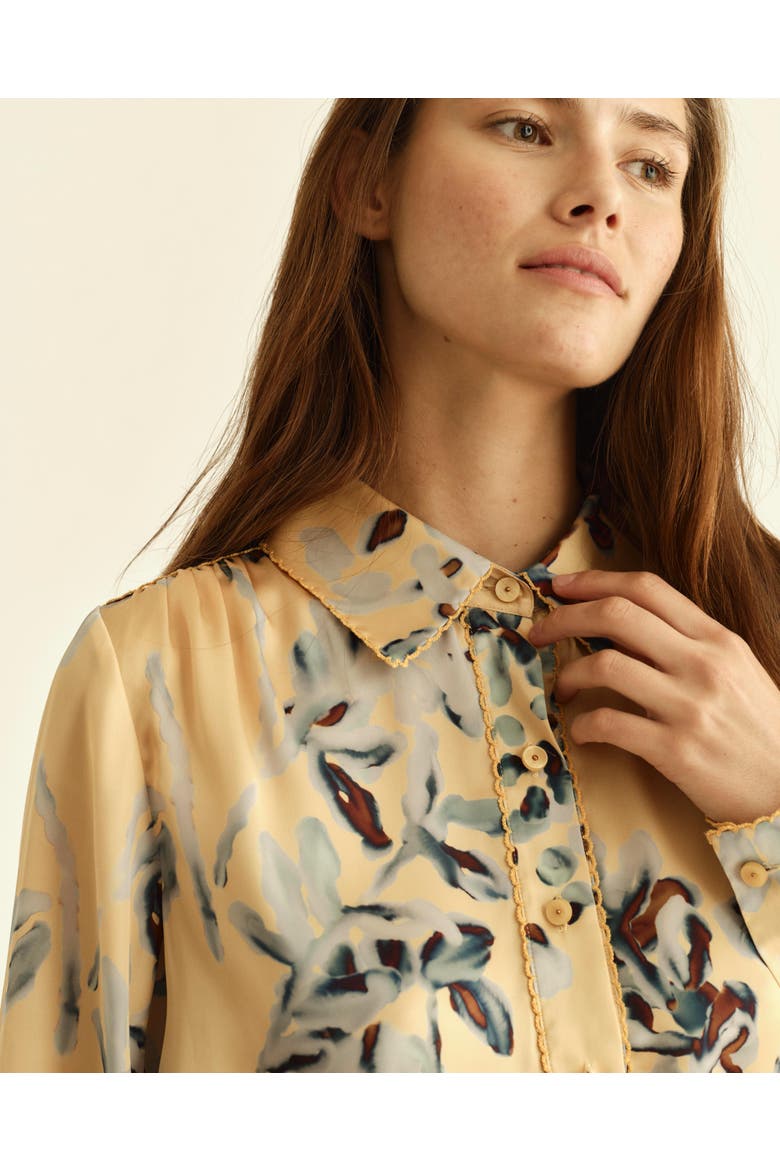Lilliana Satin Printed Top, Alternate, color, Lake Bluff Floral