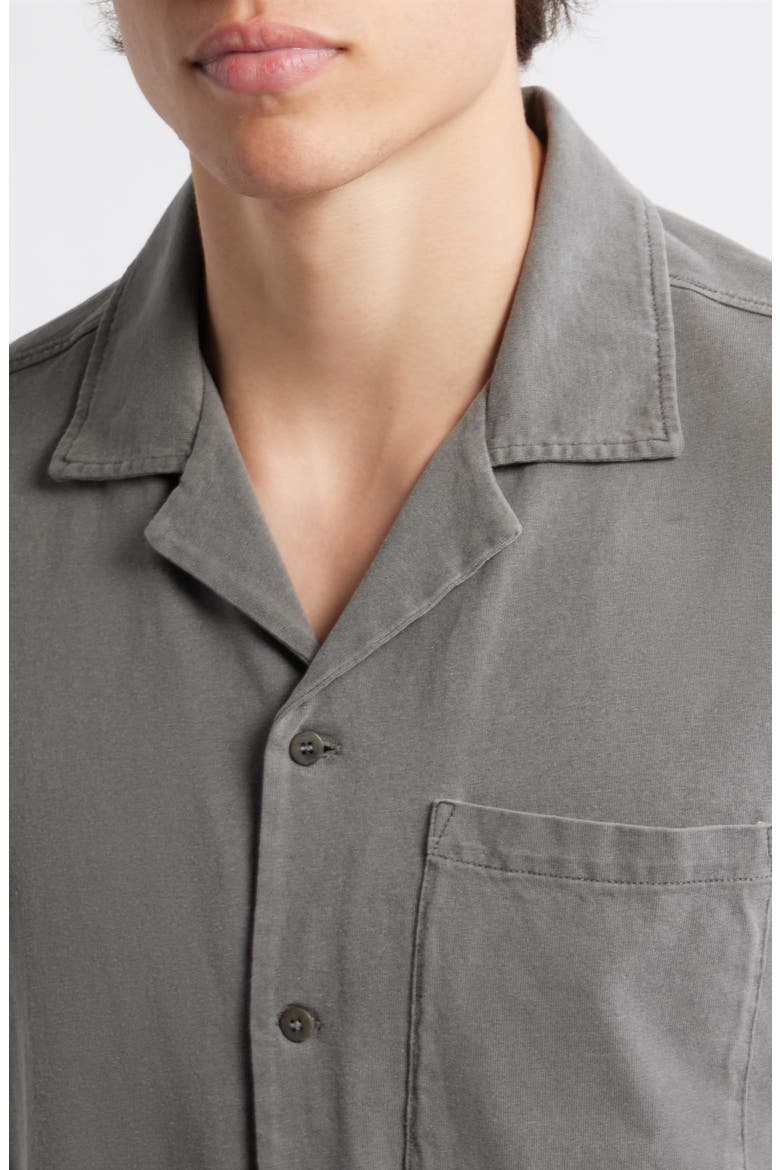 Caza Featherweight Organic Cotton Camp Shirt, Alternate, color, SLATE