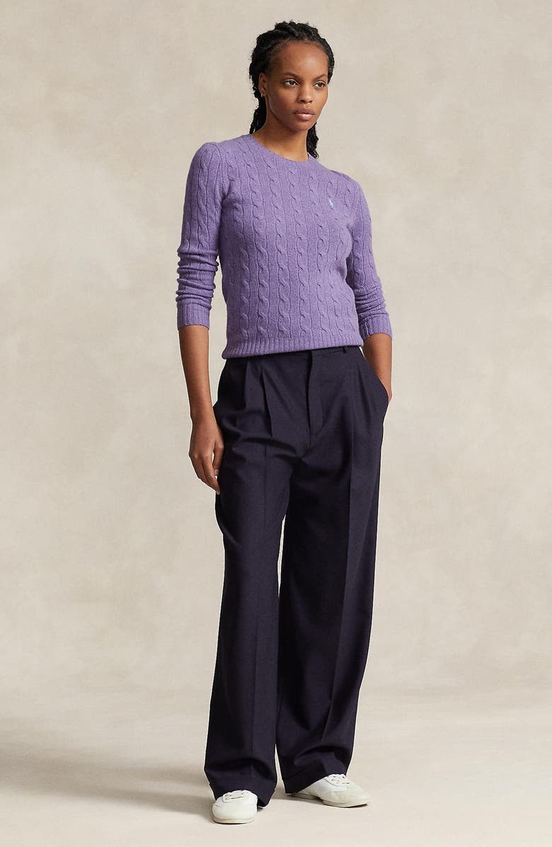 Polo Ralph Lauren Julianna Wool & Cashmere Cable Stitch Sweater, Alternate, color, 