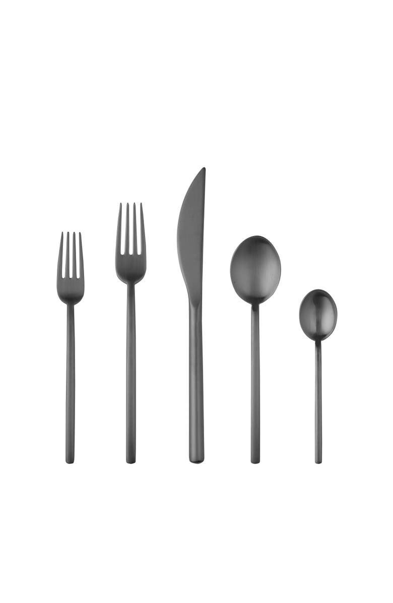 Mepra Due Flatware Set - 20 Pieces, Main, color, Ice Black Gold
