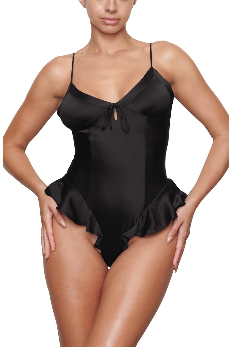 Stretch Silk Teddy, Main, color, SOOT