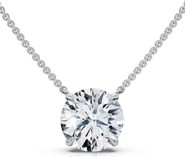Bliss Diamond 1Ct Floating Solitaire Diamond Pendant 14k Gold Women's 18" Necklace Lab Grown