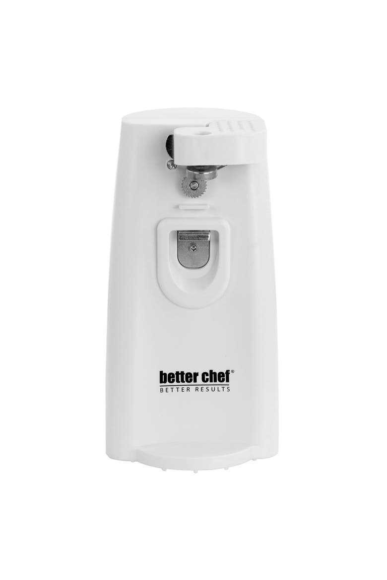Electric Can Opener w/ Knife Sharpener + Bottle Opener, Main, color, Black