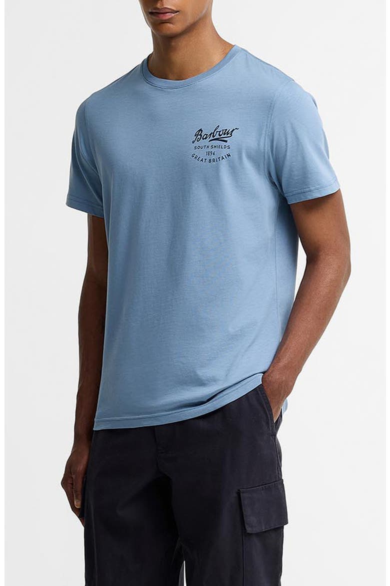 Script Graphic T-Shirt, Alternate, color, TARN BLUE