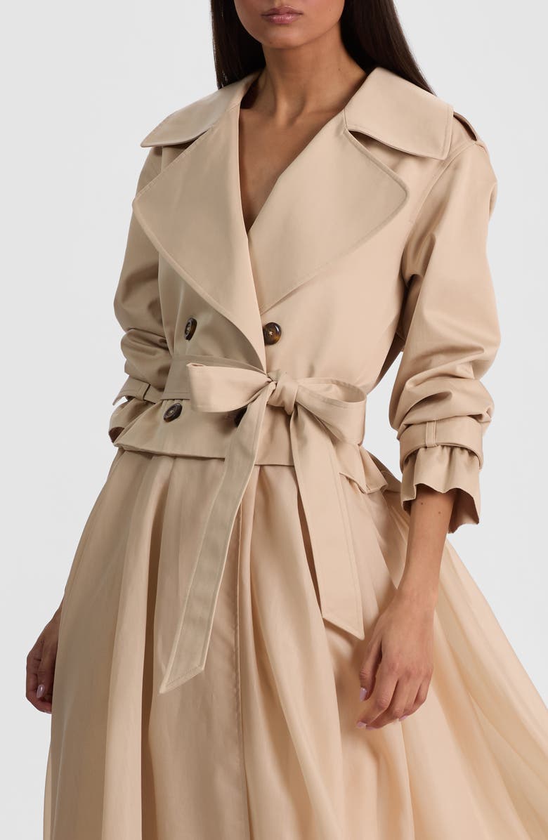 Alice + Olivia Nevada Double Breasted Jacket, Alternate, color, Latte