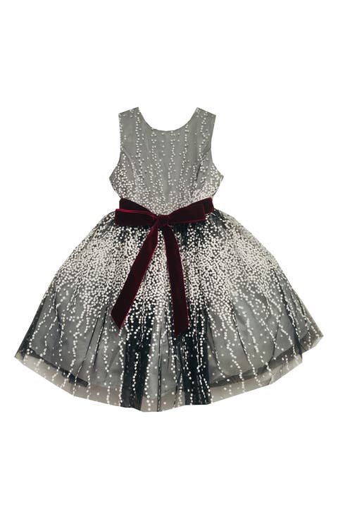 Kids' Tinsel Mesh Dress