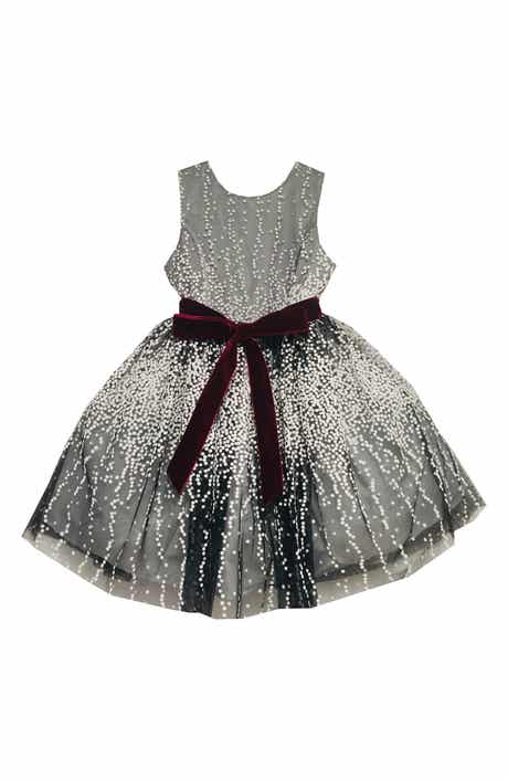 Kids' Tinsel Mesh Dress
