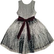 JOE-ELLA Kids' Tinsel Mesh Dress