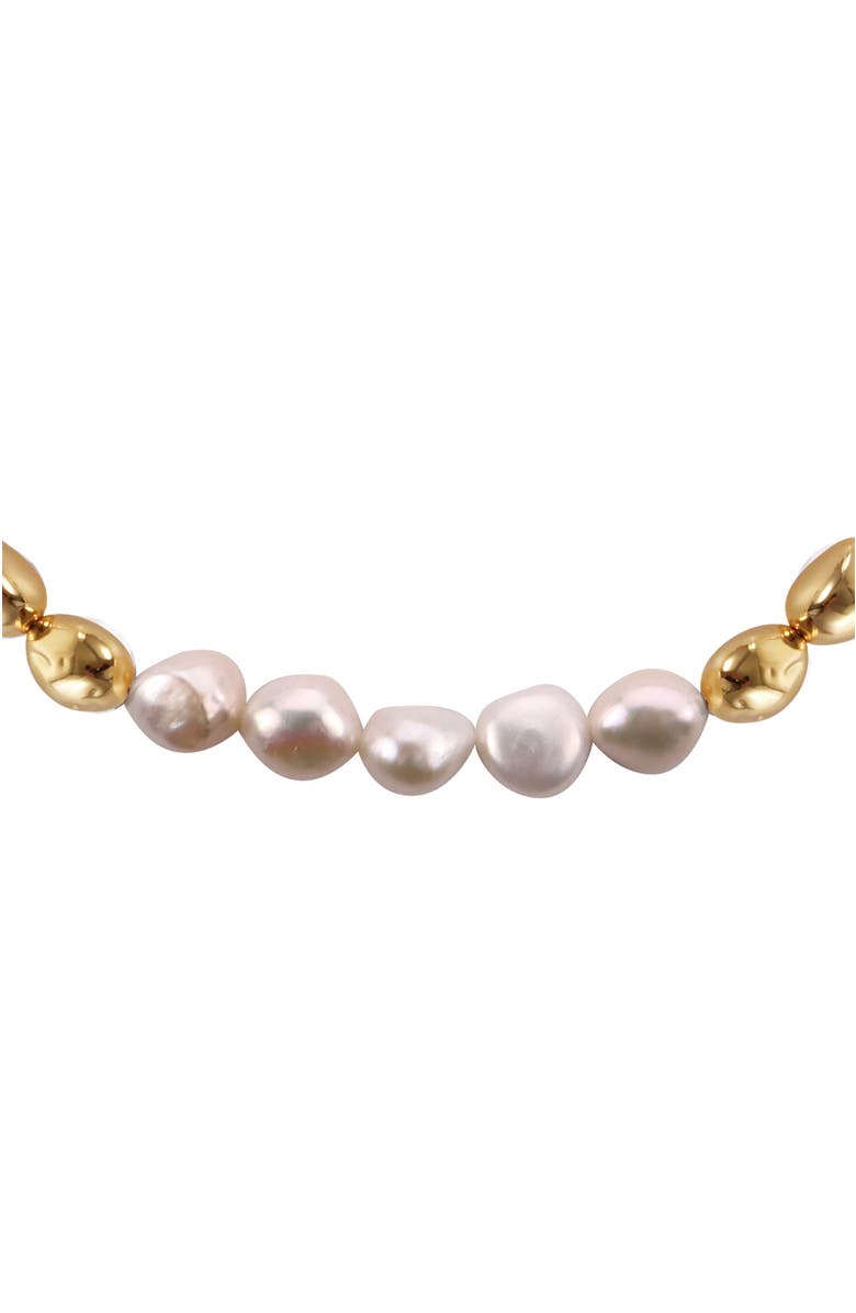RETRO CHIC Eden Pearl Necklace, Alternate, color, Gold