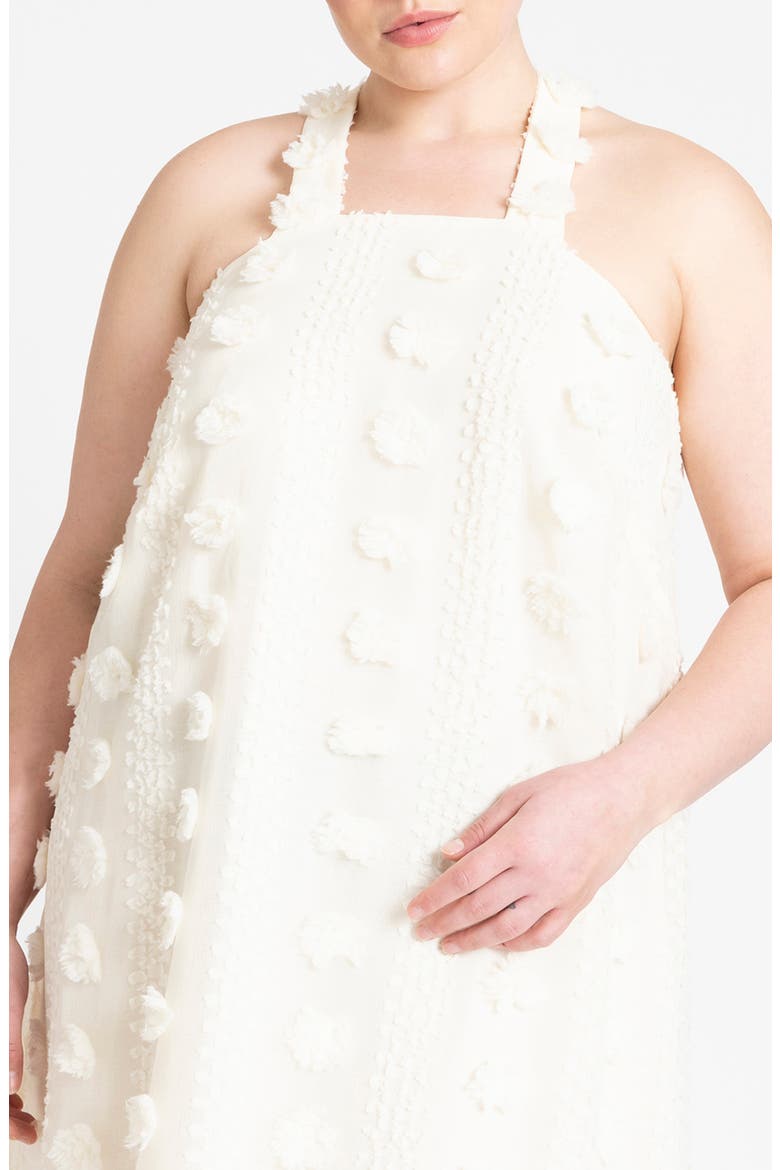 Flower Embellished Maxi Dress, Alternate, color, BUTTERCREAM