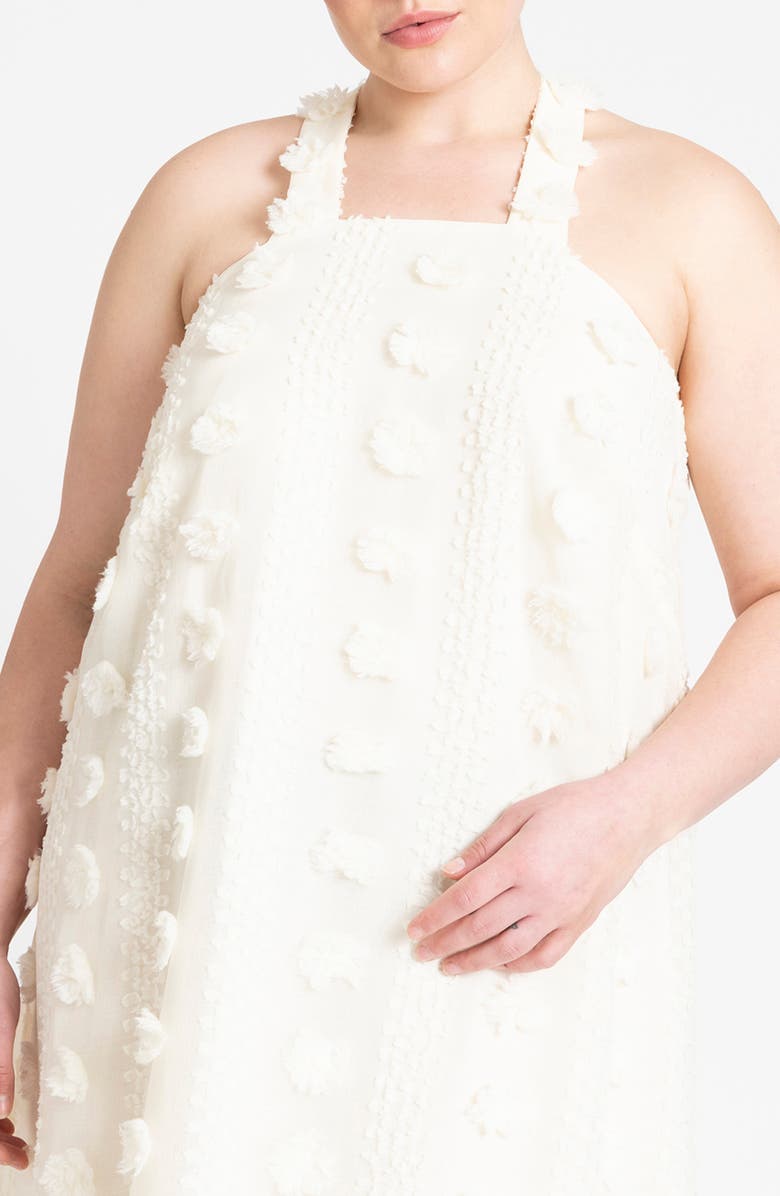 ELOQUII Flower Embellished Maxi Dress, Alternate, color, 