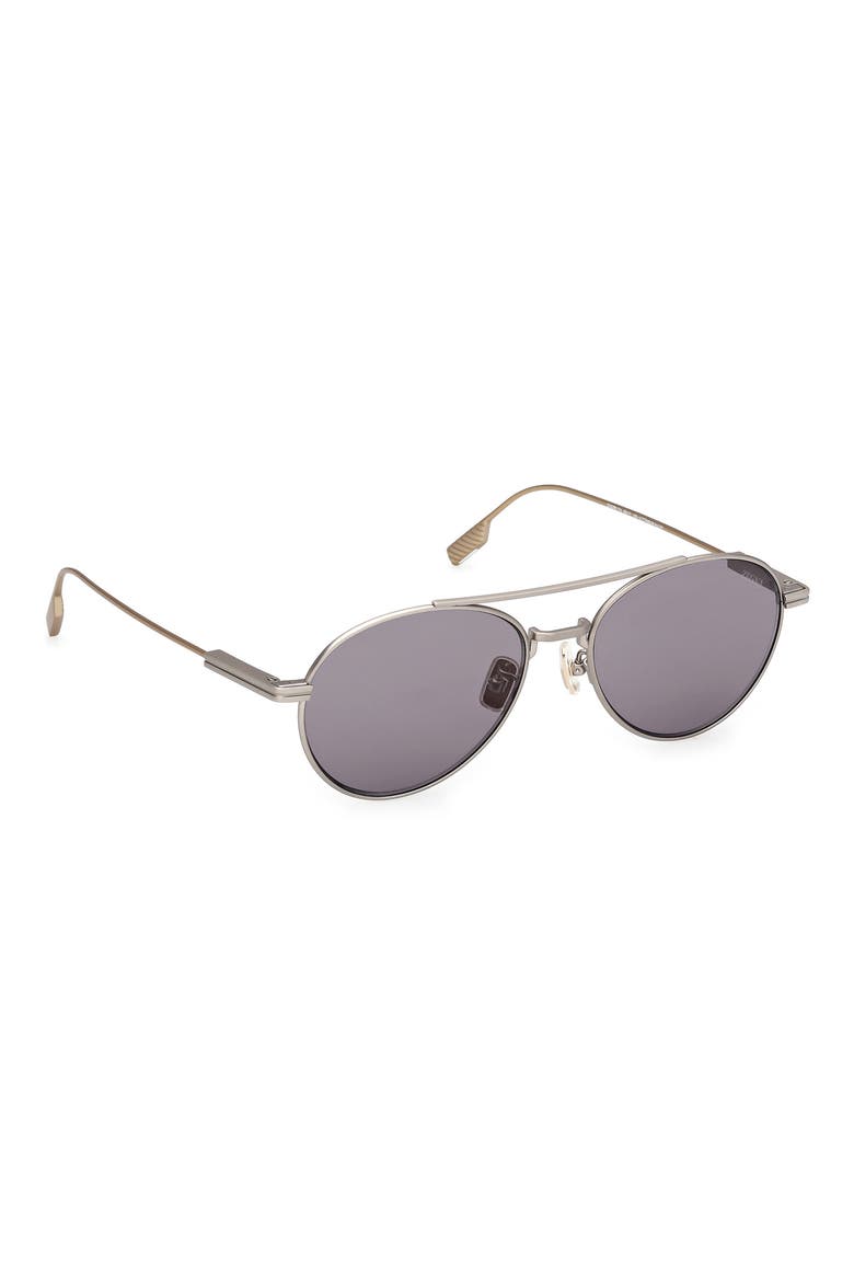 55mm Pilot Sunglasses, Alternate, color, MATTE SATIN PALLADIUM