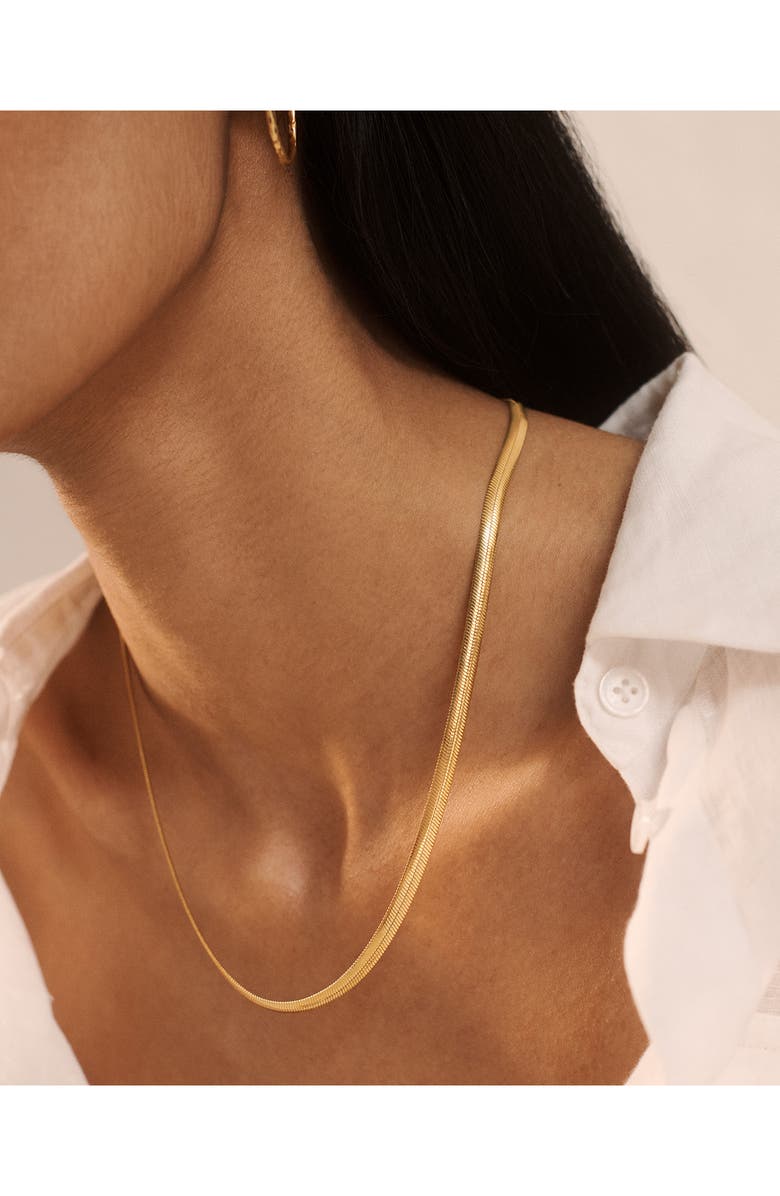 Monica Vinader Wide Snake Chain Necklace, Alternate, color, 18Ct Gold Vermeil/ Ss