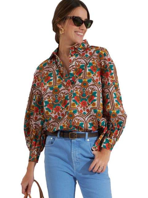 Poet Shirt Corte White Rust